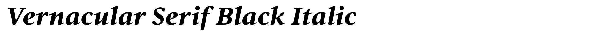 Vernacular Serif Black Italic image
